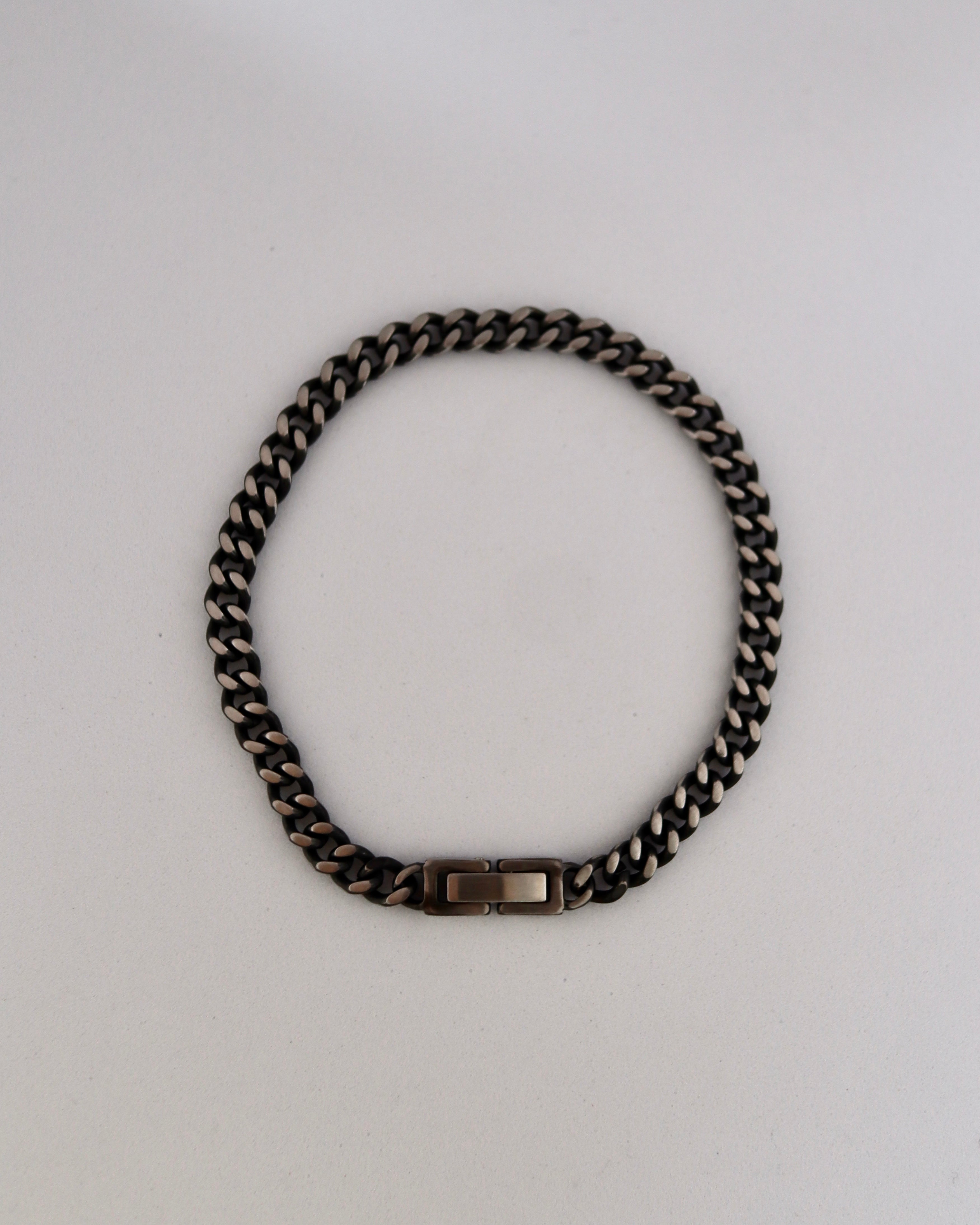 flat chain black blacelet - the hill